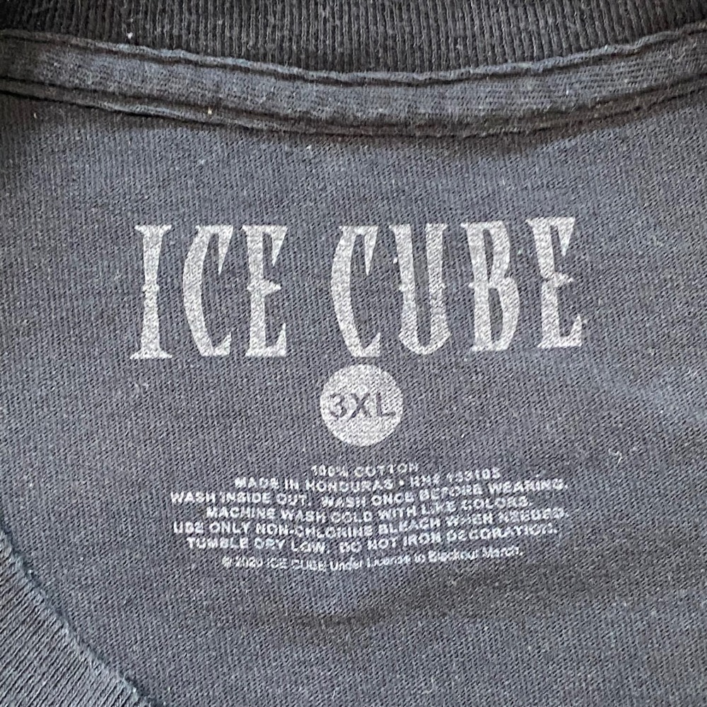 Ice Cube Graphic TShirt Sz 3XL Mens Black Hip Hop Streetwear Neon Portrait - Picture 3 of 6